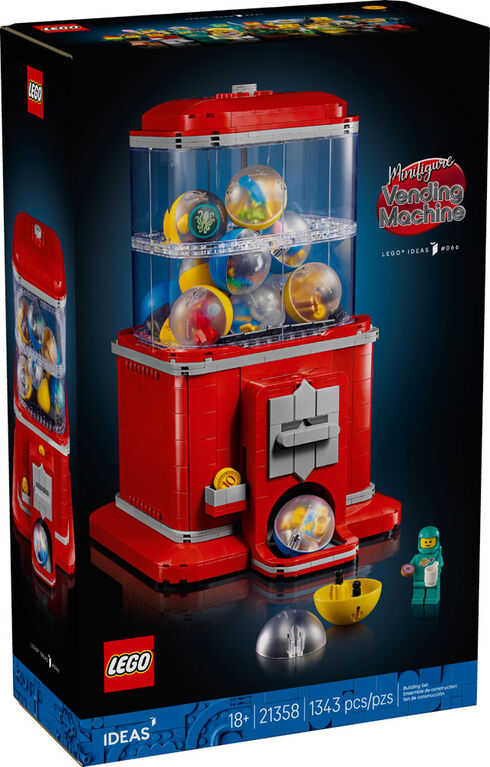 LEGO Ideas Minifigure Vending Machine, Vintage-Style Decor, Building Kit for Adults 21358