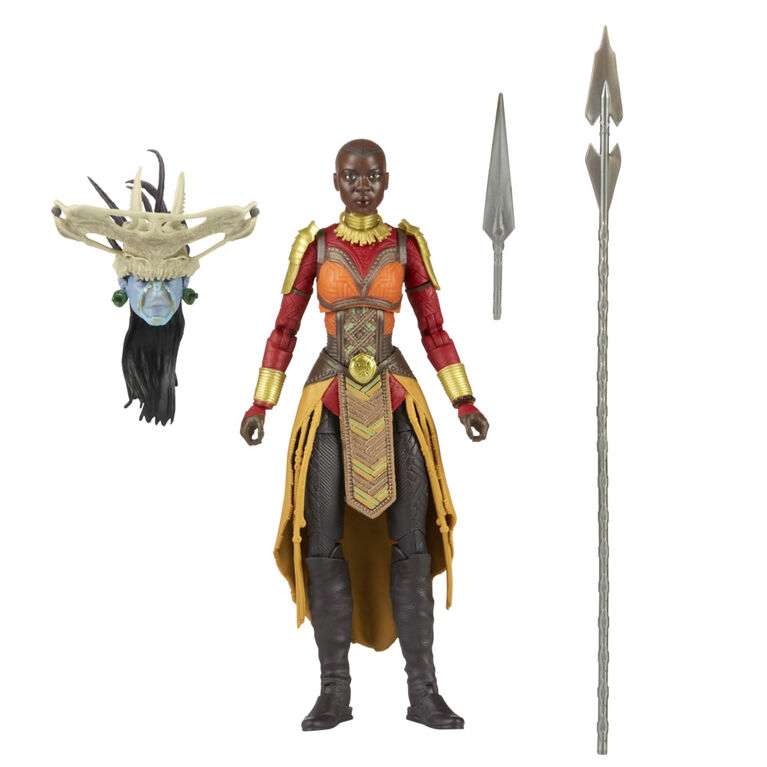 Marvel Legends Series Black Panther Wakanda Forever Okoye 6-inch MCU Action Figure Toy, 2 Accessories, 1 Build-A-Figure Part