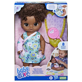 Baby Alive, Bella va mieux, coffret de poupée (cheveux noirs) pour jouer au docteur