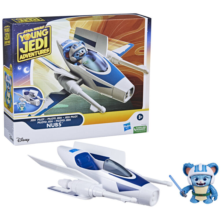 Star Wars Young Jedi Adventures Jedi Pilot Nubs, Star Wars Toys, Preschool Toys (4 Inch-Scale)