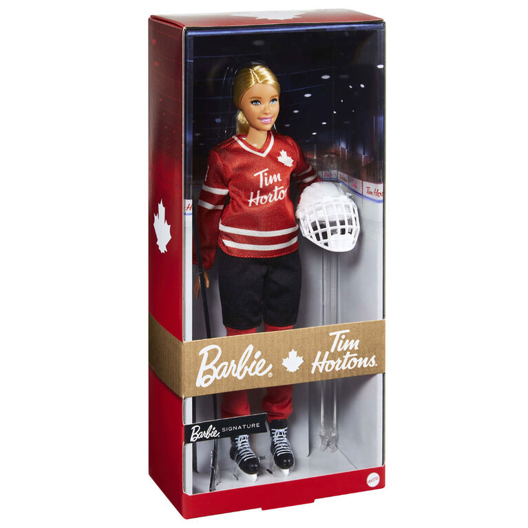 Poupée Barbie Tim Hortons de collection vêtue d'un uniforme de hockey