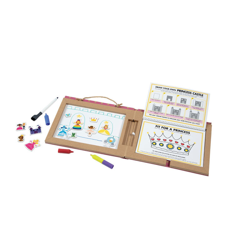 Melissa & Doug Natural Play: Play, Draw, Create Reusable Drawing & Magnet Kit - Princesses