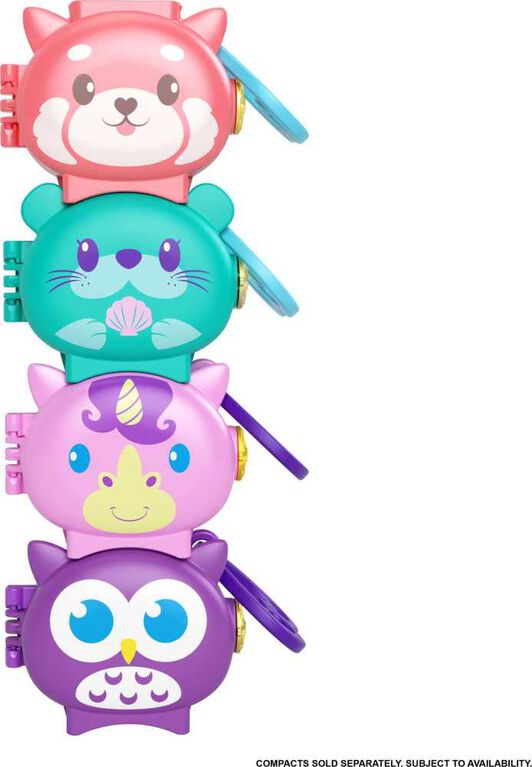 Polly Pocket - Connexions animales - Coffret empilable, poupée, animal