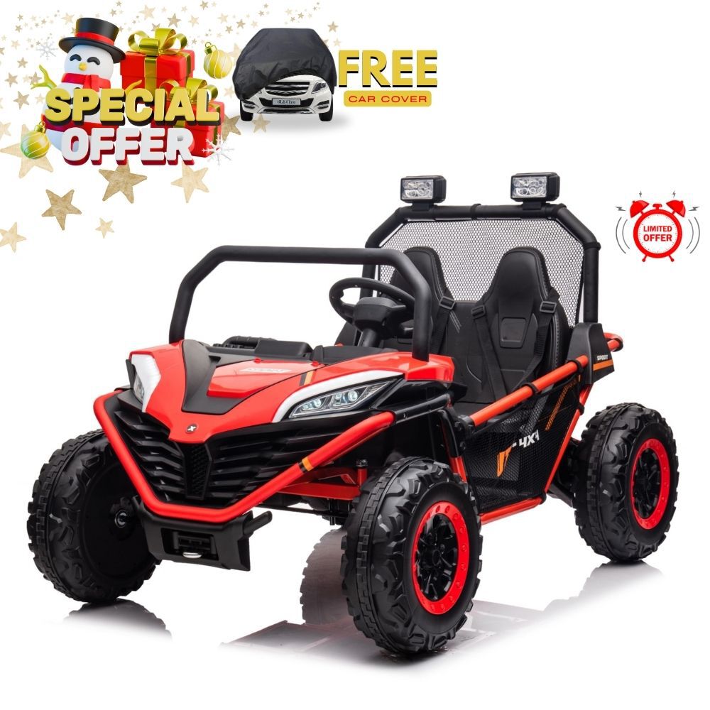 KIDSVIP UTV porteur 4X4 Dune Buggy 2 places 12 V sous licence pour enfants et tout petits avec RC Rouge Toys R Us Canada