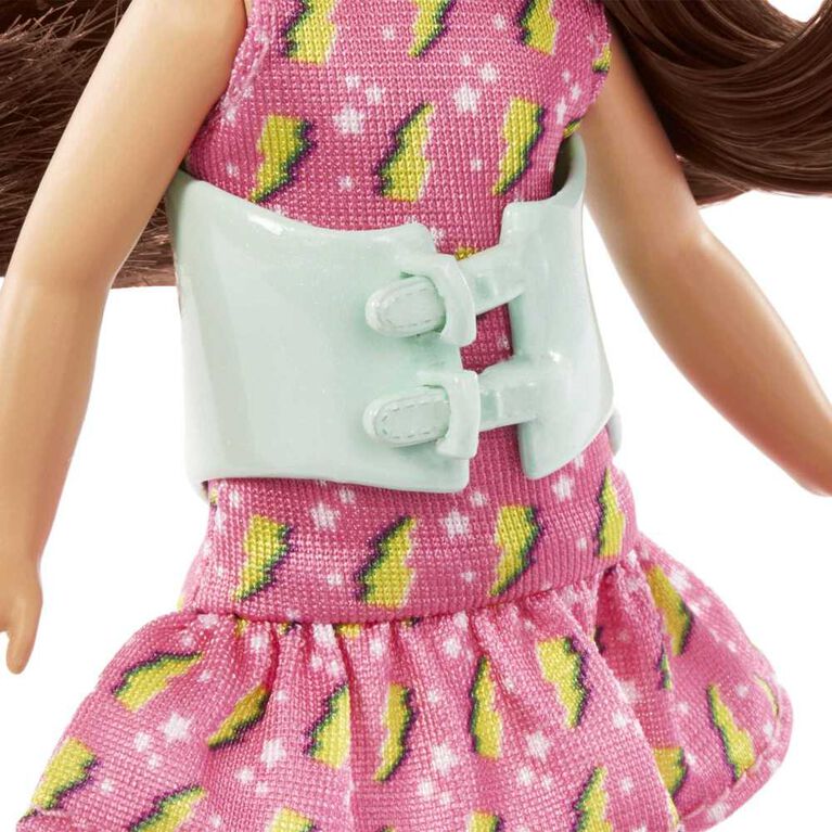 Barbie Toys, Chelsea Doll, 6-Inch Small Doll with Brace for Scoliosis Spine Curvature