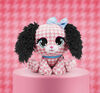 P.Lushes Designer Fashion Pets Cala Bassethound Dog Premium Stuffed Animal Soft Plush with Glitter Sparkle, Pink and Black, 6"