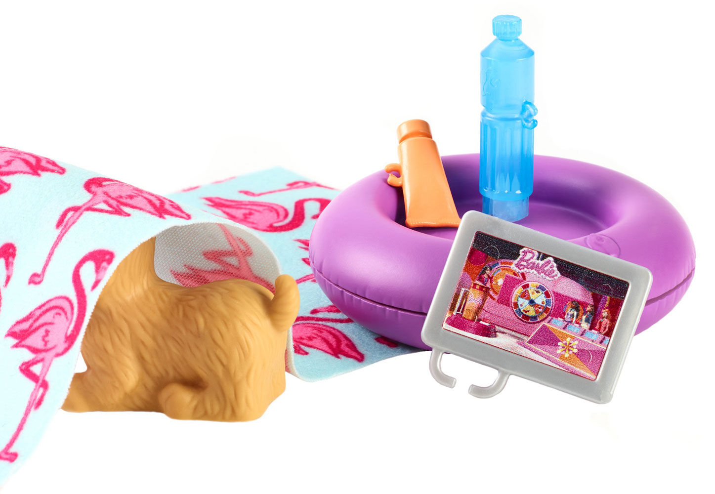 barbie donut floaty playset