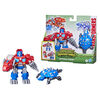 Transformers Dinobot Adventures Dinobot Defenders Optimus Prime and Scale the Shield-Bot 2-Pack Converting Toys, 4.5-Inch Action Figure, Ages 3 and Up