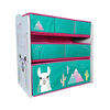 Lama - Orgaiseur de Jouets/Bibliotheque avec 6 Bacs en Tissu