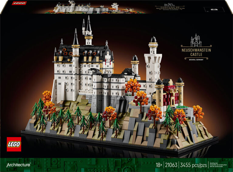 LEGO Architecture Le Château de Neuschwanstein, Ensemble de Modèle Réduit à Collectionner, Ensemble de Construction pour Adultes 21063