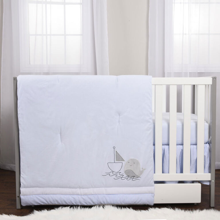 Ensemble De 3 Pieces Pour Lit De Bebe Bleu Toys R Us Canada