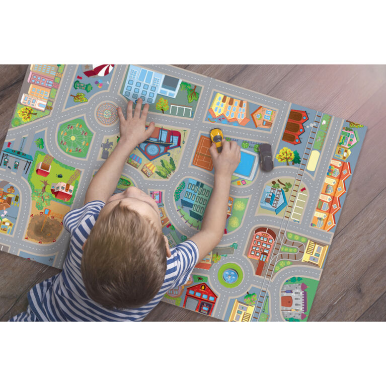 24 voitures de course avec tapis de rangement - cadeau enfant