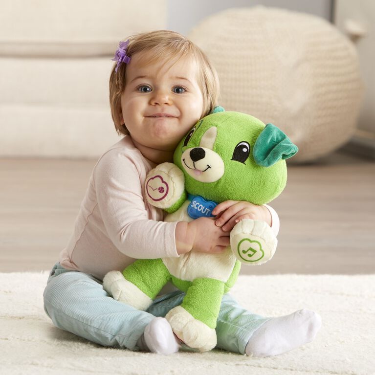 LeapFrog Mon Ami Scout, peluche pour bébé avec personnalisation, musique et berceuses, contenu éducatif pour les bébés et les jeunes enfants Édition française