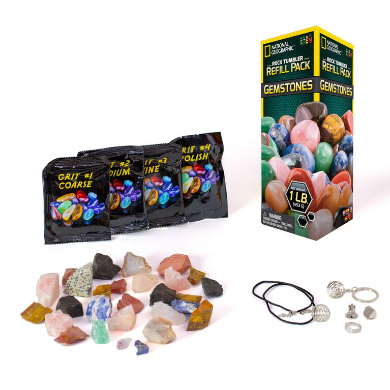 National Geographic Rock Tumbler Refill Pack - Gemstones - Édition anglaise