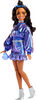 Barbie Deluxe Style Fashion Doll #7 in Metallic Blue Top and Skirt with Accessories, Brunette