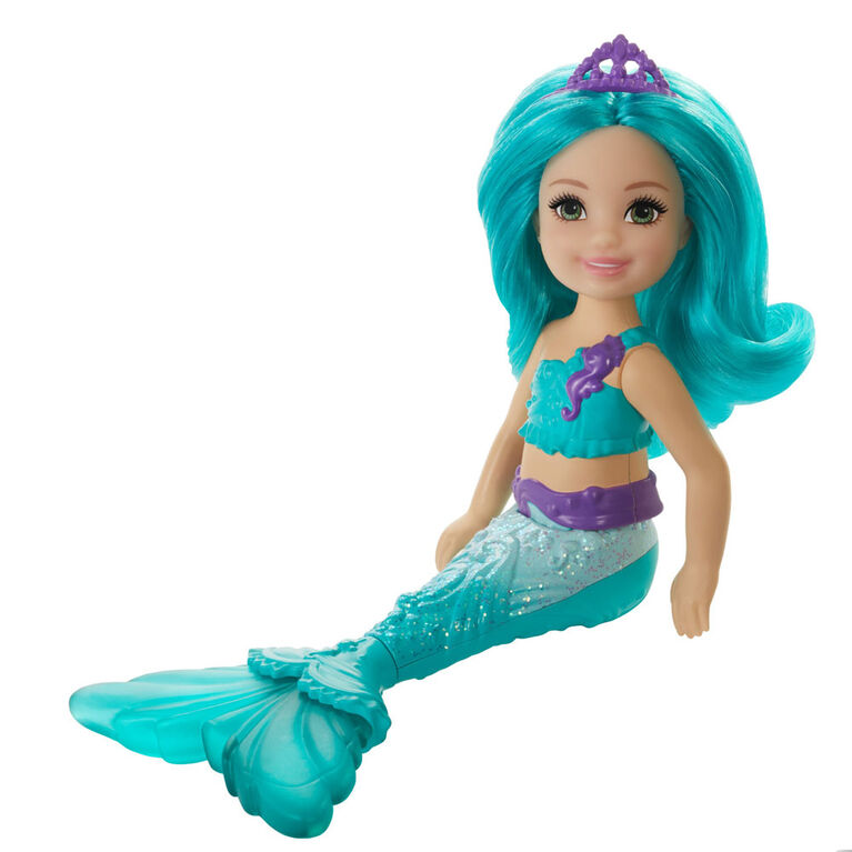 Barbie Dreamtopia Chelsea Mermaid Doll 6 5 Inch With Teal Hair And Tail Toys R Us Canada