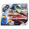 Star Wars Mission Fleet, Ahsoka Tano, Delta-7 Jedi Starfighter, Attaque en chasseur stellaire, figurine et véhicule, 6 cm