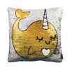 Magic Sequin Reveal Pillow - Narwhal