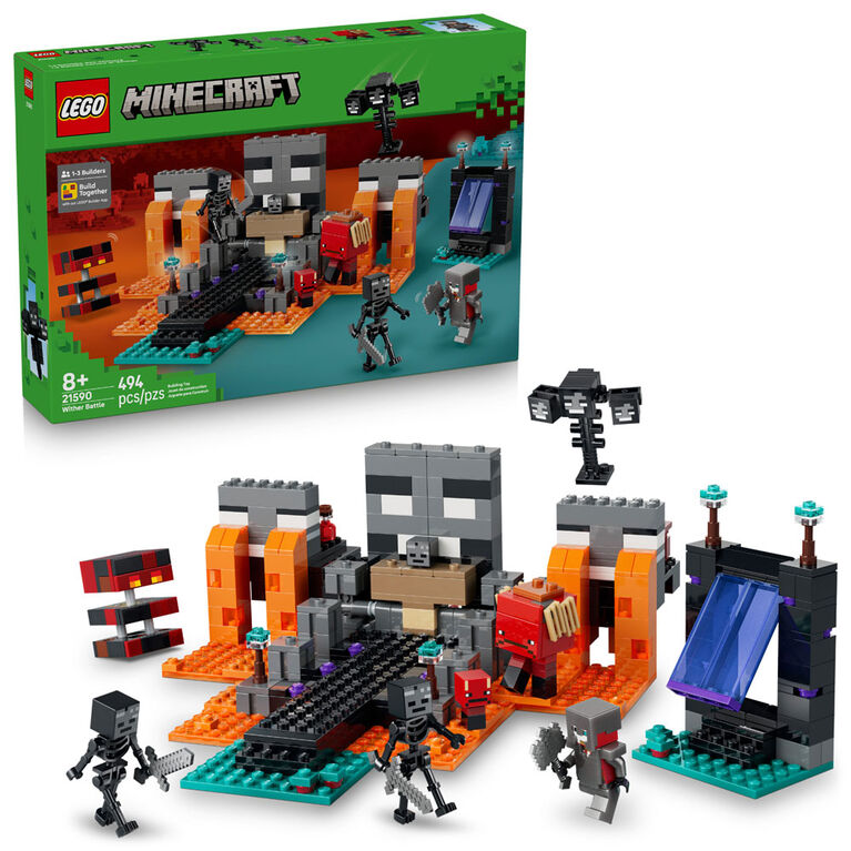 LEGO Minecraft Wither Battle Building & Pretend Play Toy for Boys, Girls, & Kids, Ages 8+ - 21590