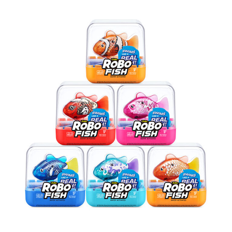 Zuru Robo Fish Robotic Swimming Fish Series 3 - 1 per order, colour may vary (Each sold separately, selected at Random)