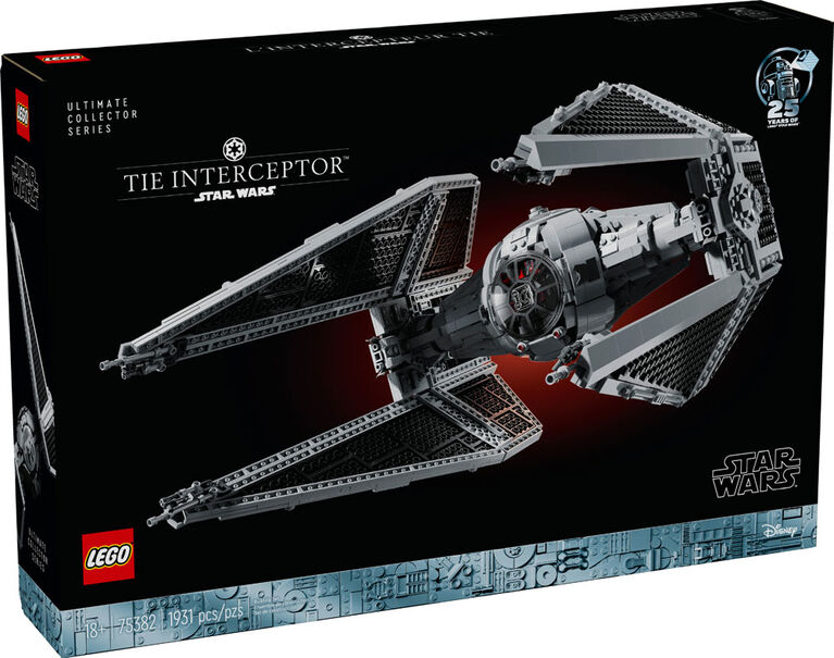 LEGO Star Wars Ultimate Collector Series TIE Interceptor Model, Build and Display Star Wars Collectible, 75382