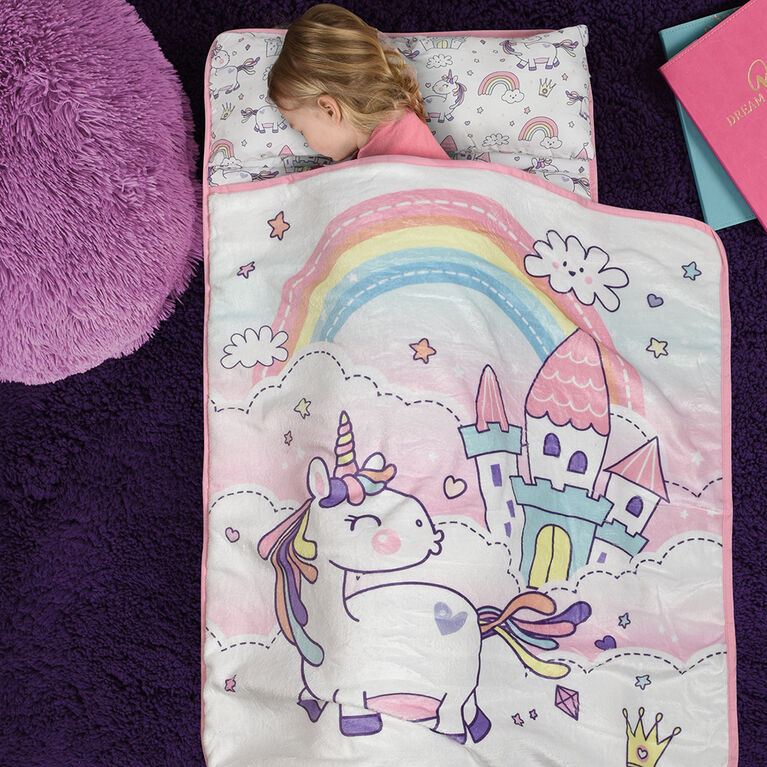 Toddler Naptime Blanket with Attached Pillow - Unicorn