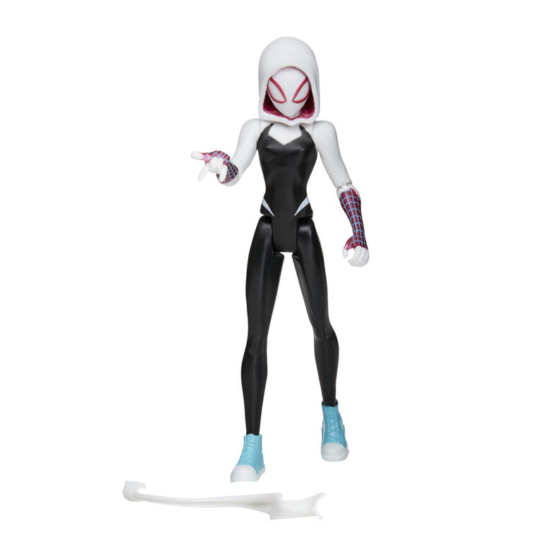 Marvel Spider-Man: Across the Spider-Verse, figurine Spider-Gwen de 15 cm avec accessoire, jouet pour enfants à partir de 4 ans