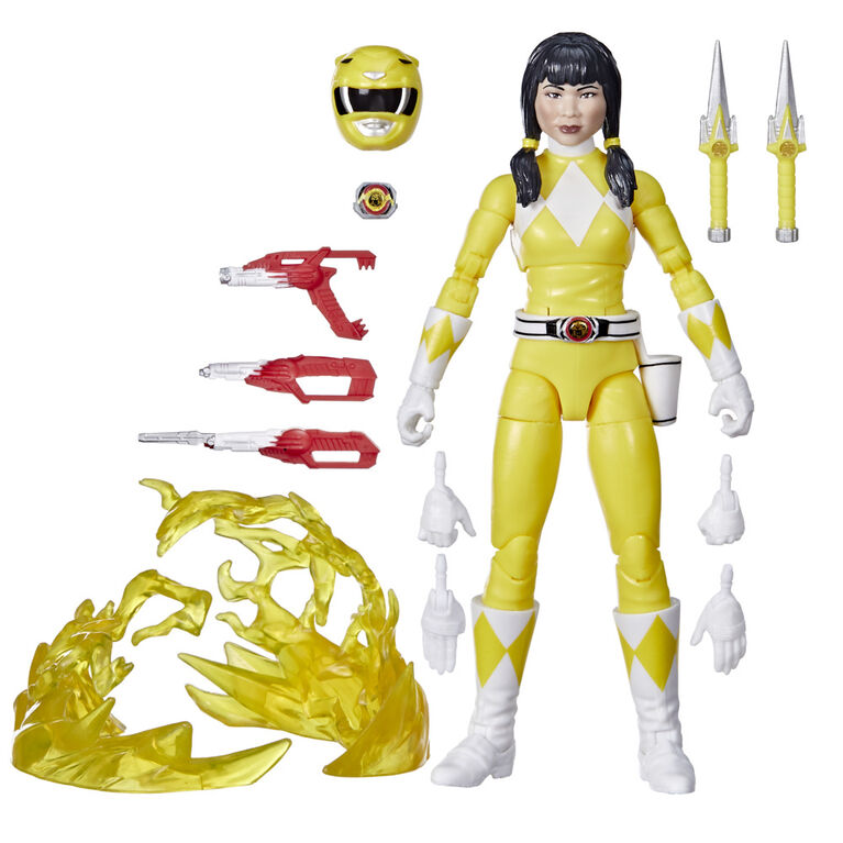 Power Rangers Lightning Collection Remastered, figurine articulée Mighty Morphin Ranger jaune de 15 cm