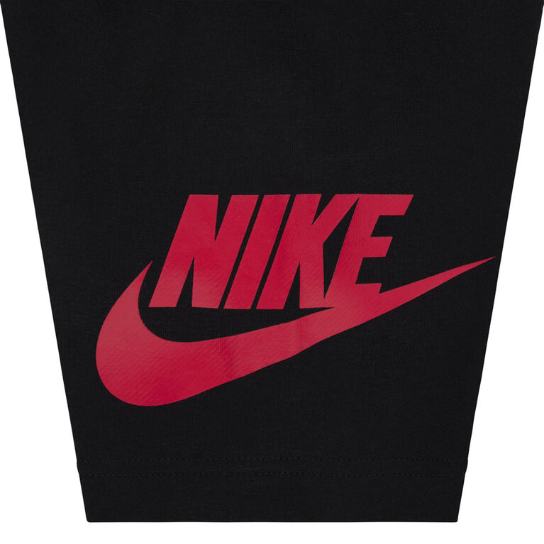 Nike French Terry Short Set - Black and Red Heather