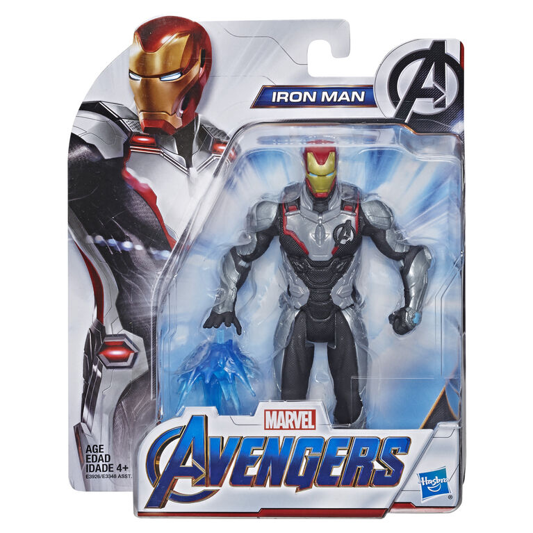 Marvel Avengers : Phase finale - Figurine Iron Man de 15 cm avec costume d'équipe.