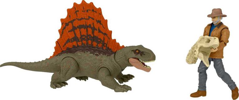 Jurassic World Human and Dino Pack Dr Alan Grant and Dimetrodon