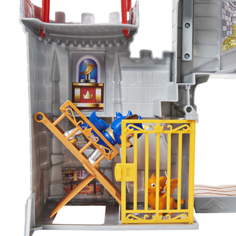 PAW Patrol, Rescue Knights Castle HQ Transforming 11-Piece Playset with Chase and Mini Dragon Draco Action Figures