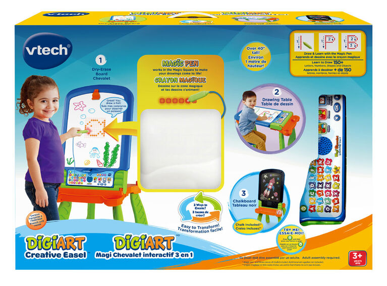 Jouets 3-6 Ans VTech  Magi Chevalet Interactif 3 En 1