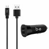 Blu Element Chargeur de Voiture Dual USB 3.4A avec Micro USB Câble Noir