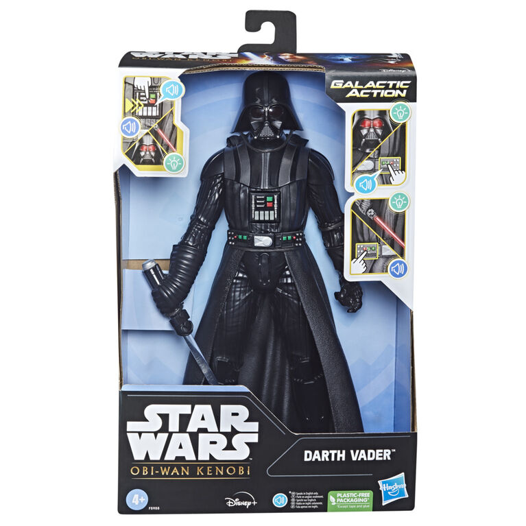 Star Wars Galactic Action Darth Vader, figurine électronique interactive de 30 cm, jouet pour enfants - Édition anglaise