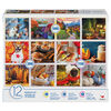 Coffret de 12 puzzles, Feuilles d'automne, Paysage extérieur, 500, 300, 150 pièces