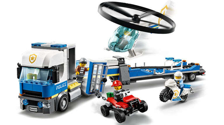 LEGO City Police Le transport de l'hélicoptère de la poli 60244 (317 pièces)