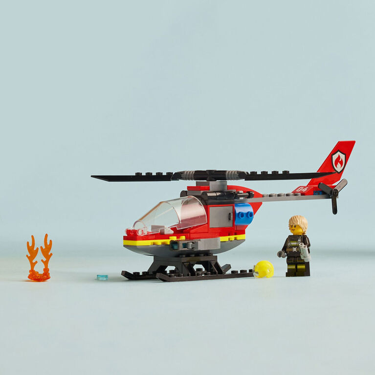 LEGO City Fire Rescue Helicopter Pretend Play Toy 60411