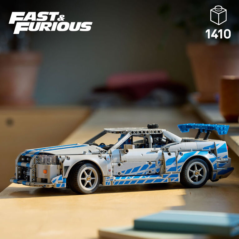 LEGO Technic Voiture Nissan Skyline GT-R (R34) 2 Fast 2 Furious, Ensemble de Modèle de Voiture, Véhicule à Construire 42210