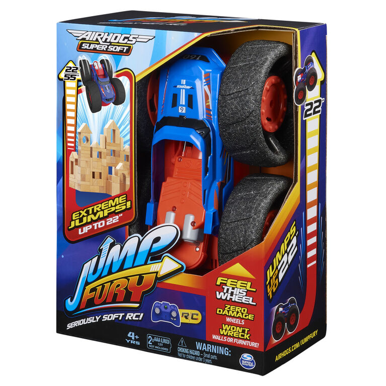 Air Hogs Super Soft, Jump Fury with Zero-Damage Wheels, Extreme Jumping Remote Control Car, 1:15 Scale