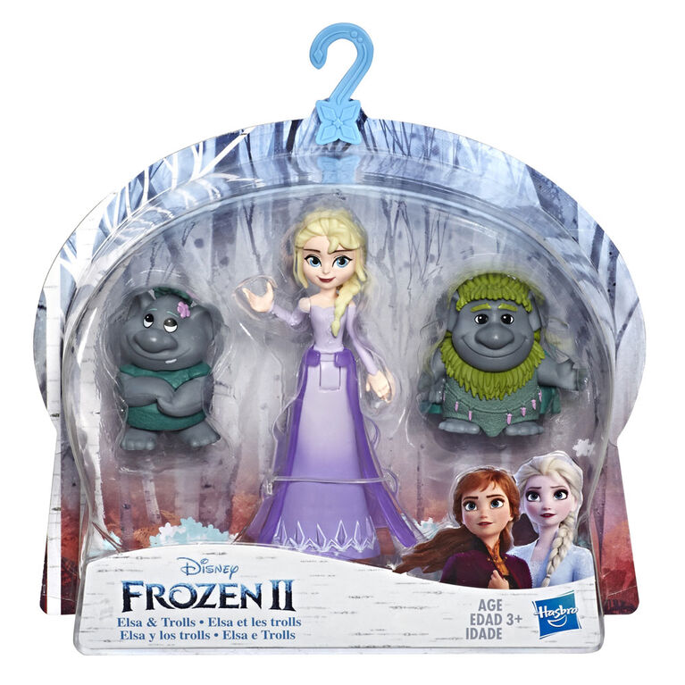 Disney Frozen - Minipoupée Elsa avec figurines de troll - Notre exclusivité