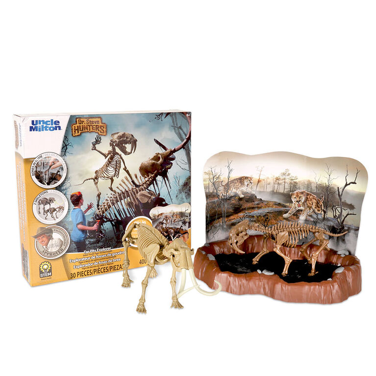 Dr. Steve Hunters - Tar Pits Explorer Slime Dig Kit - Saber Tooth Tiger vs. Mammoth