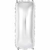 Ballons en forme de lettre en argent 14 " - I