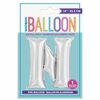 Ballons en forme de lettre en argent 14 " - N