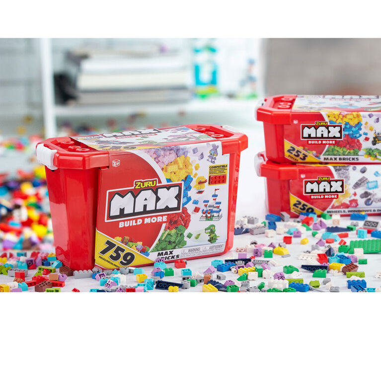 MAX Build More Building Bricks Value Set (759 Bricks) - Major Brand Compatible