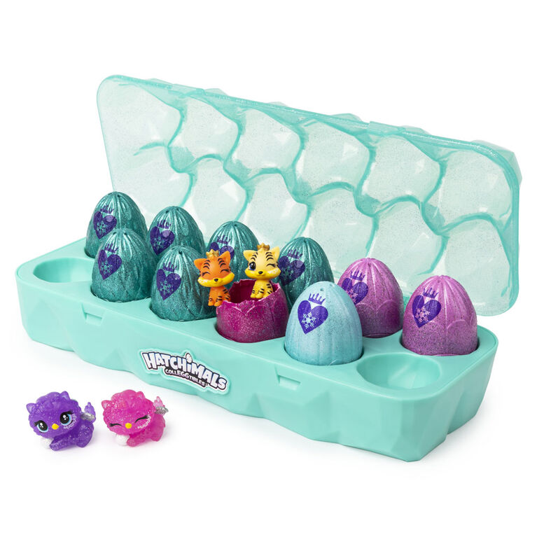 Hatchimals CollEGGtibles, Jewelry Box Royal Dozen 12-Pack Egg Carton with 2 Exclusive Hatchimals - Colours and styles may vary