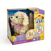 Pitter Patter Pets Walk Along Puppy - Cream and Pink Bow - R Exclusive - English Edition