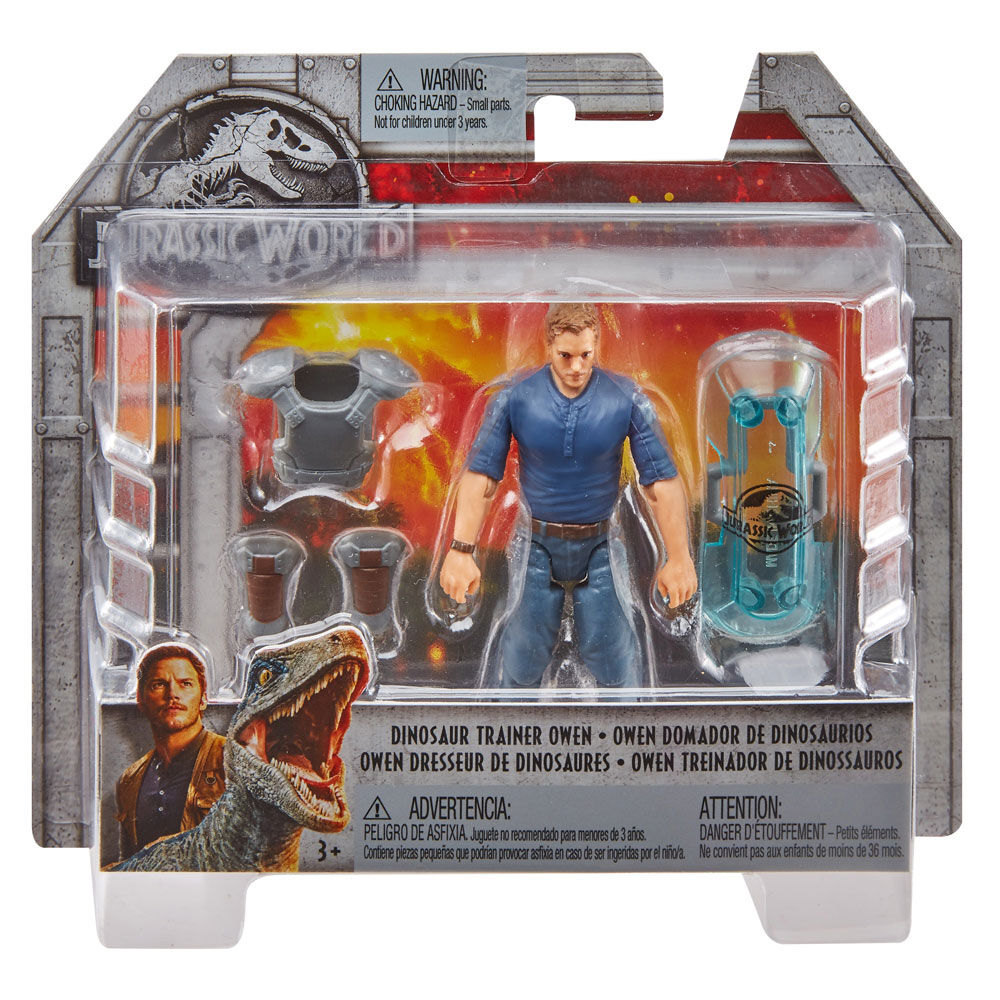 jurassic world owen and dinosaur figures set