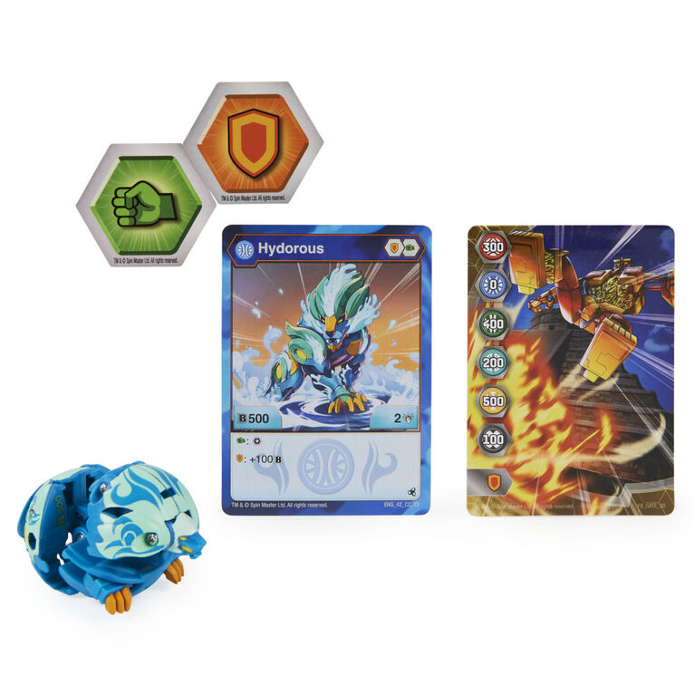 Bakugan Evolutions, Hydorous, 2-inch Tall Collectible Action Figure and Trading Card