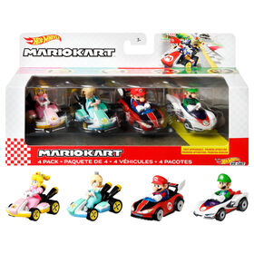 Hot Wheels Mario Kart Vehicle 4-Pack - Styles May Vary